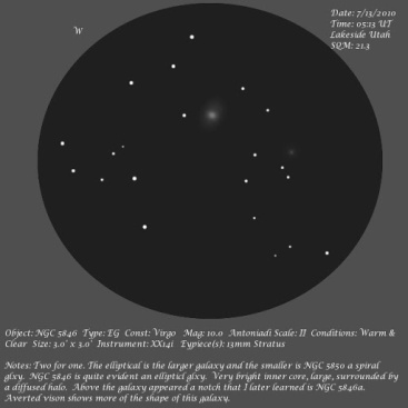 Observations July 11 through the 13th; Setting up XX14i with Pictures; Observing NGC 5866, 5907, 6207, 5634,